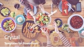  Presentation with chiken - Audience pleasing PPT layouts consisting of chiken - people with drinks while sitting backdrop and a  colored foreground