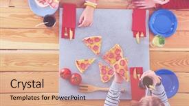  Presentation with small group top view - Amazing PPT layouts having chiken - top view of group backdrop and a  colored foreground