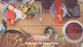  Presentation with small group top view - Colorful theme enhanced with chiken - top view of group backdrop and a coral colored foreground