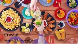  Presentation with small group top view - Amazing PPT layouts having chiken - top view of group backdrop and a red colored foreground