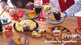  Presentation with chiken - Audience pleasing PPT layouts consisting of chiken - top view of group backdrop and a red colored foreground