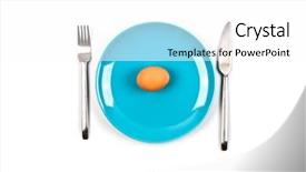  Presentation with chiken - Slides with chiken boiled egg on blue background and a white colored foreground