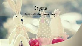  Presentation with retro - Slide deck having chiken template - retro still life of easter background and a soft green colored foreground