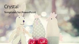  Presentation with retro - Slide set with chiken template - retro still life of easter background and a  colored foreground