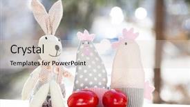  Presentation with still life crucifixion table - Beautiful presentation theme featuring chiken template - retro still life of easter backdrop and a  colored foreground