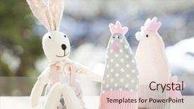  Presentation with retro - Presentation theme having chiken template - retro still life of easter background and a lemonade colored foreground