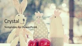  Presentation with life - Colorful PPT theme enhanced with chiken template - retro still life of easter backdrop and a  colored foreground
