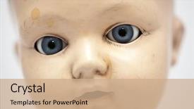  Presentation with child brain baby brain - Presentation theme enhanced with child's baby doll face background and a coral colored foreground