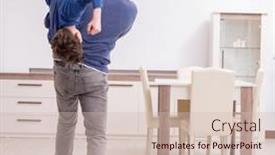  Presentation with child boy hold basket - Presentation theme enhanced with child-abduction-concept-with-young and a soft green colored foreground