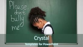  Presentation with abuse child - Colorful PPT layouts enhanced with child abuse - african-american girl near chalkboard backdrop and a ocean colored foreground