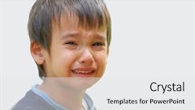  Presentation with tears - Slides having child abuse - little cute kid is truly background and a white colored foreground