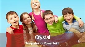  Presentation with adolescent girls - Theme having child adolescent - image of happy boys background and a  colored foreground