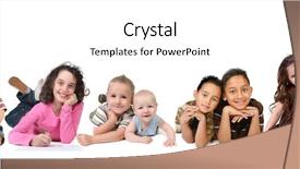  Presentation with child adolescent - Slides consisting of child adolescent - multiple ethnicities of children background and a white colored foreground