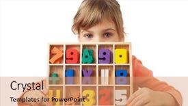  Presentation with pretty girl - Slide deck consisting of child adolescent - pretty little girl plays background and a coral colored foreground