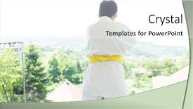  Presentation with home - Colorful PPT theme enhanced with child adolescent development - happy boy at home backdrop and a  colored foreground