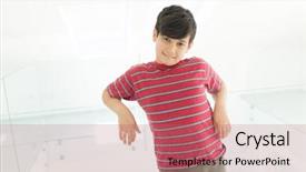  Presentation with home - Slides enhanced with child adolescent development - happy boy at home background and a  colored foreground
