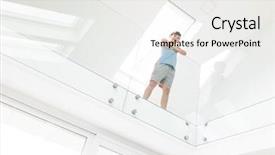  Presentation with home domestic market - Colorful theme enhanced with child adolescent development - happy boy at home backdrop and a white colored foreground