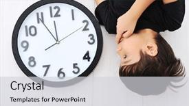  Presentation with time - Amazing slides having child and clock time concept backdrop and a light gray colored foreground