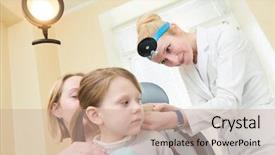  Presentation with endoscope - Beautiful slides featuring child and endoscope otolaryngology backdrop and a coral colored foreground