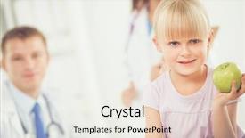  Presentation with child medicine - Cool new presentation with child and medicine concept - female backdrop and a white colored foreground