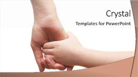  Presentation with mother and child health care - Beautiful theme featuring child and mother hands isolated backdrop and a white colored foreground