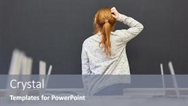  Presentation with school board - Theme consisting of child-as-a-pupil background and a gray colored foreground