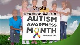  Presentation with elementary - Amazing theme having child autism - elementary pupils showing card backdrop and a coral colored foreground