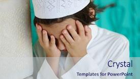  Presentation with lifestyle - Beautiful slides featuring child autism - lifestyle posing people backdrop and a sky blue colored foreground