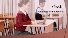  Presentation with posture - Audience pleasing theme consisting of child bearing - incorrect posture concept pupils sitting backdrop and a lemonade colored foreground