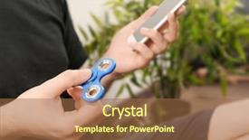  Presentation with man holding phone - Slide deck consisting of child bearing - man holding mobile phone background and a coral colored foreground