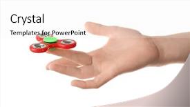  Presentation with modern - Cool new PPT theme with child bearing - man rolling modern spinner isolated backdrop and a  colored foreground