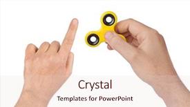  Presentation with background - Presentation design consisting of child bearing - spinner in hand isolated background and a  colored foreground