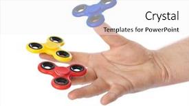  Presentation with background - Amazing slides having child bearing - spinners in hand isolated backdrop and a white colored foreground