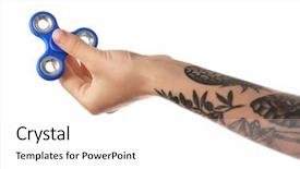  Presentation with bearing - Colorful PPT theme enhanced with child bearing - woman holding modern spinner backdrop and a white colored foreground