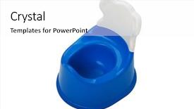  Presentation with toilet - Colorful PPT theme enhanced with child blue urinating toilet potty backdrop and a white colored foreground