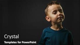  Presentation with dreams - Theme featuring child-closed-his-eyes background and a black colored foreground