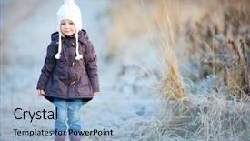  Presentation with outdoors - Audience pleasing PPT theme consisting of child clothes - portrait of adorable little girl backdrop and a light blue colored foreground