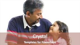  Presentation with indian - PPT layouts having child communication - asian indian father having conversation background and a coral colored foreground