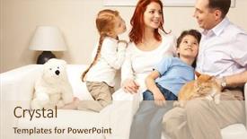  Presentation with members - Presentation design enhanced with today tomorrow past present future background and a teal colored foreground