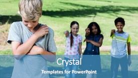  Presentation with teasing - Theme consisting of child cruety - friends teasing a boy background and a  colored foreground