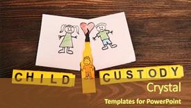  Presentation with child custody - PPT layouts enhanced with child custody - torn apart drawing background and a tawny brown colored foreground