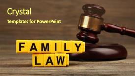  Presentation with child custody - Slide set enhanced with child-custody and family-law background and a tawny brown colored foreground