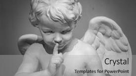  Presentation with angel - PPT theme enhanced with child death - beautiful marble statue of angel background and a light gray colored foreground