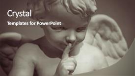  Presentation with angel - Slides having child death - beautiful marble statue of angel background and a dark gray colored foreground