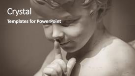  Presentation with angel - Presentation theme featuring child death - beautiful marble statue of angel background and a gray colored foreground