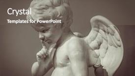  Presentation with angel - PPT theme consisting of child death - beautiful marble statue of angel background and a gray colored foreground