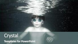  Presentation with child death - Beautiful presentation theme featuring child death - boy underwater backdrop and a gray colored foreground
