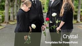  Presentation with mourning - Slides having child death - family mourning on funeral background and a gray colored foreground