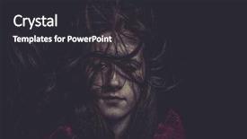  Presentation with fantasy - Beautiful presentation featuring child death - fantasy young girl with hair backdrop and a dark gray colored foreground