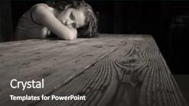  Presentation with child death - Slides having child death - lonely woman in a dark background and a dark gray colored foreground